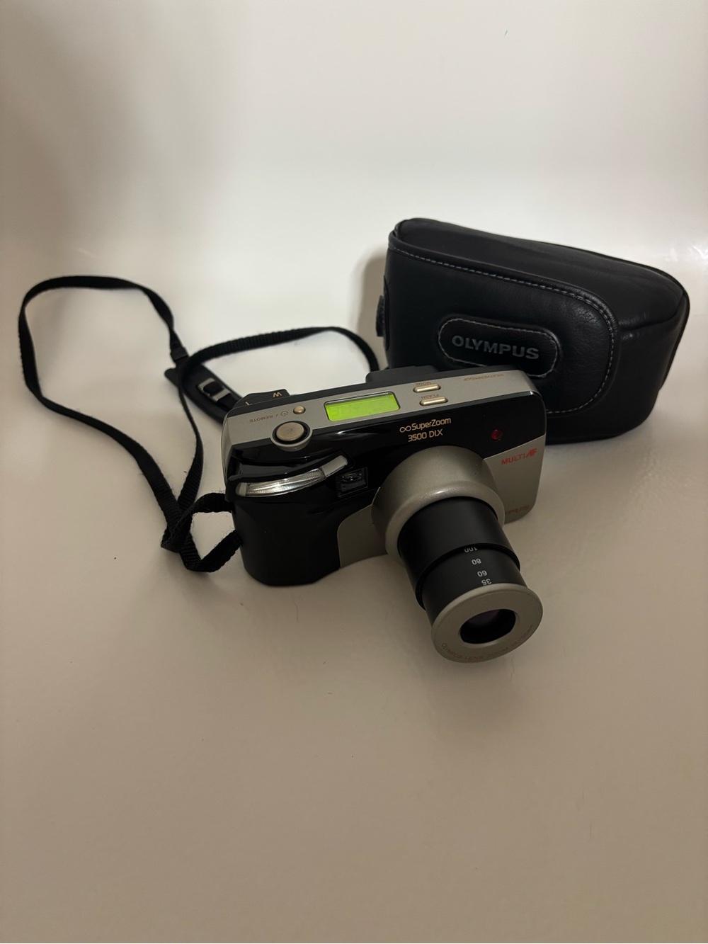 Olympus 3500DLX Superzoom Camera in Black and Silver with case